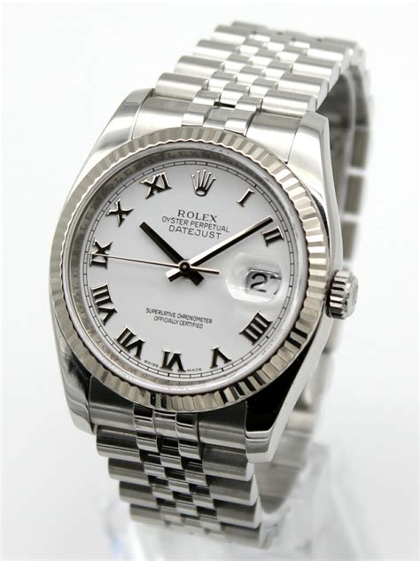 rolex datejust white